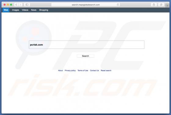 Search.mapsglobalsearch.com doorverwijzing (Mac)