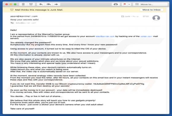 WannaCry Hacker Group e-mail oplichting