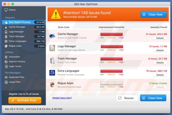 Qbit Mac Optimizer ongewenste applicatie (Mac)