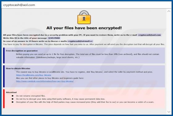 CASH ransomware