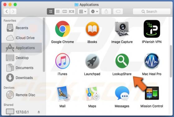 LookupShare adware (Mac)
