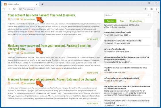 Website sextortion oplichting