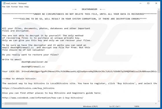 DeathRansom ransomware