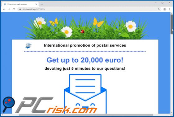 International promotion of postal services POP-UP oplichting