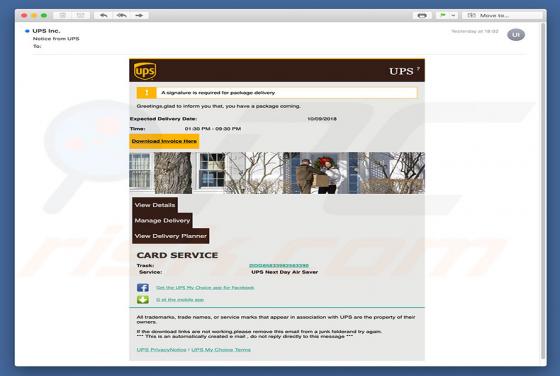 UPS e-mail virus