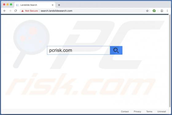 Search.landslidesearch.com doorverwijzing (Mac)