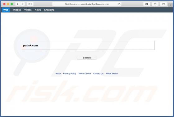 Search.doc2pdfsearch.com doorverwijzing (Mac)