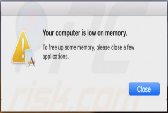 Your Computer Is Low On Memory POP-UP (Mac)