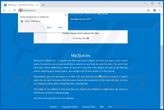 Mp3juices.cc advertenties