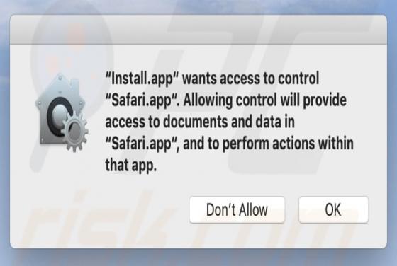 'Install.app wil toegang om ... te configureren' - Oplichting via pop-up (Mac)
