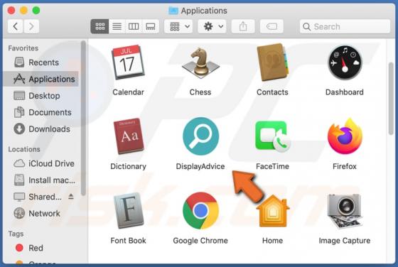 DisplayAdvice adware (Mac)