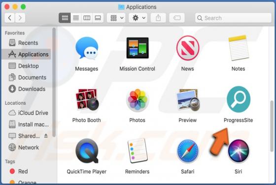 ProgressSite adware (Mac)
