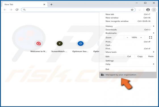 Chrome "Managed By Your Organization" browserkaper (Windows)