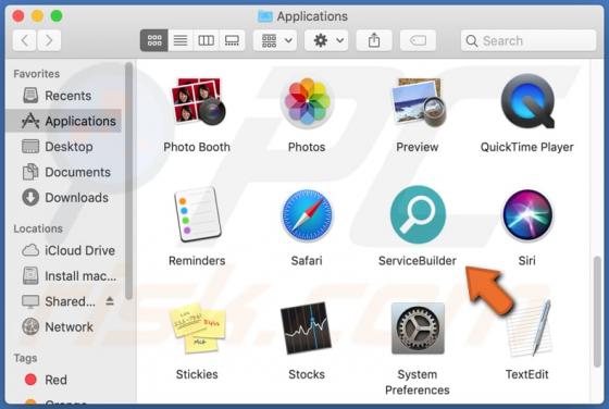 ServiceBuilder adware (Mac)