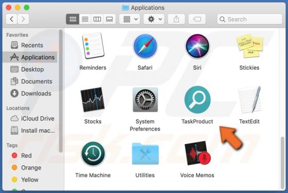 TaskProduct adware (Mac)