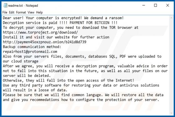 Paymen45 ransomware
