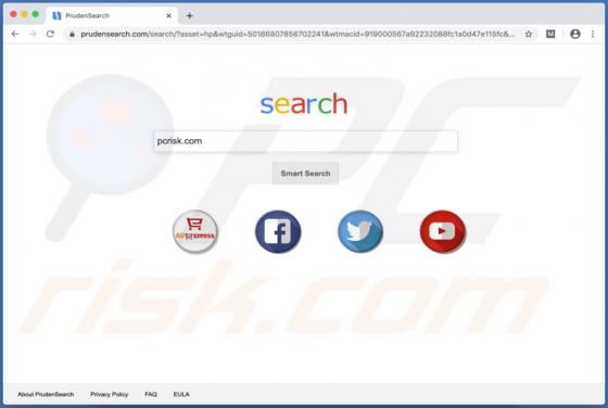 Prudensearch.com doorverwijzing (Mac)